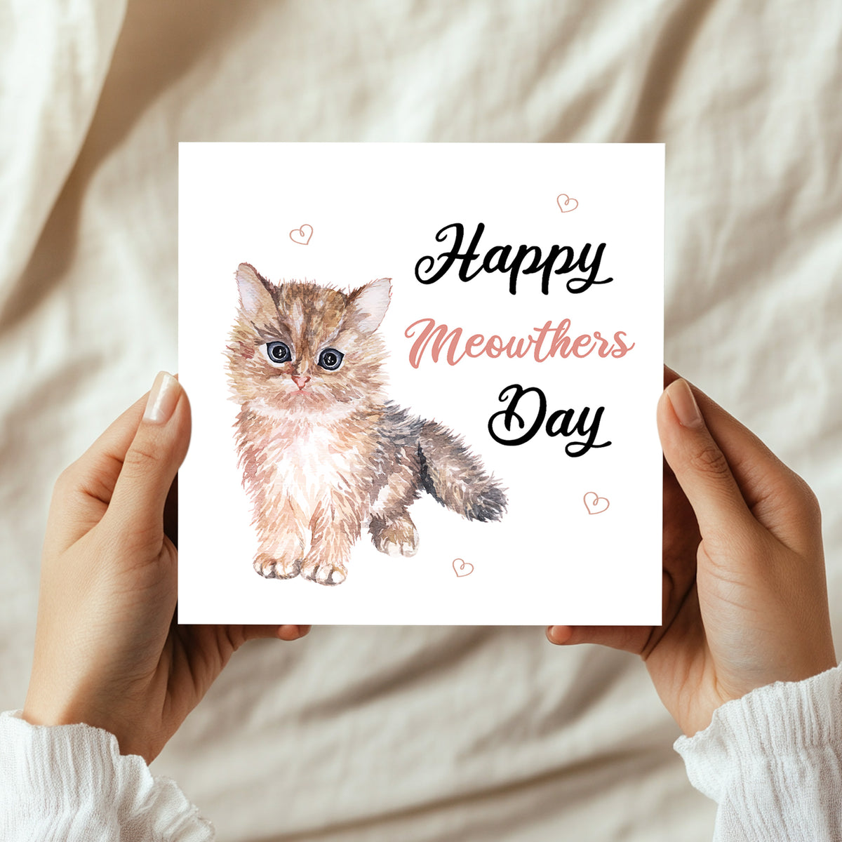 Cat Mother's Day Card, Cute Card for Mums, Mothers Day Cards