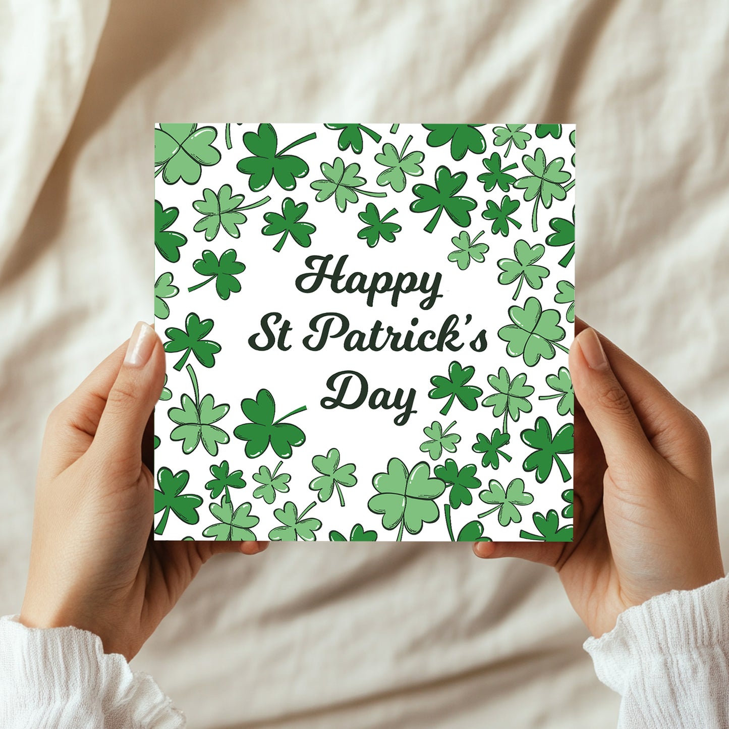 Happy St Patricks Day Card, Irish Day Cards with Hearts