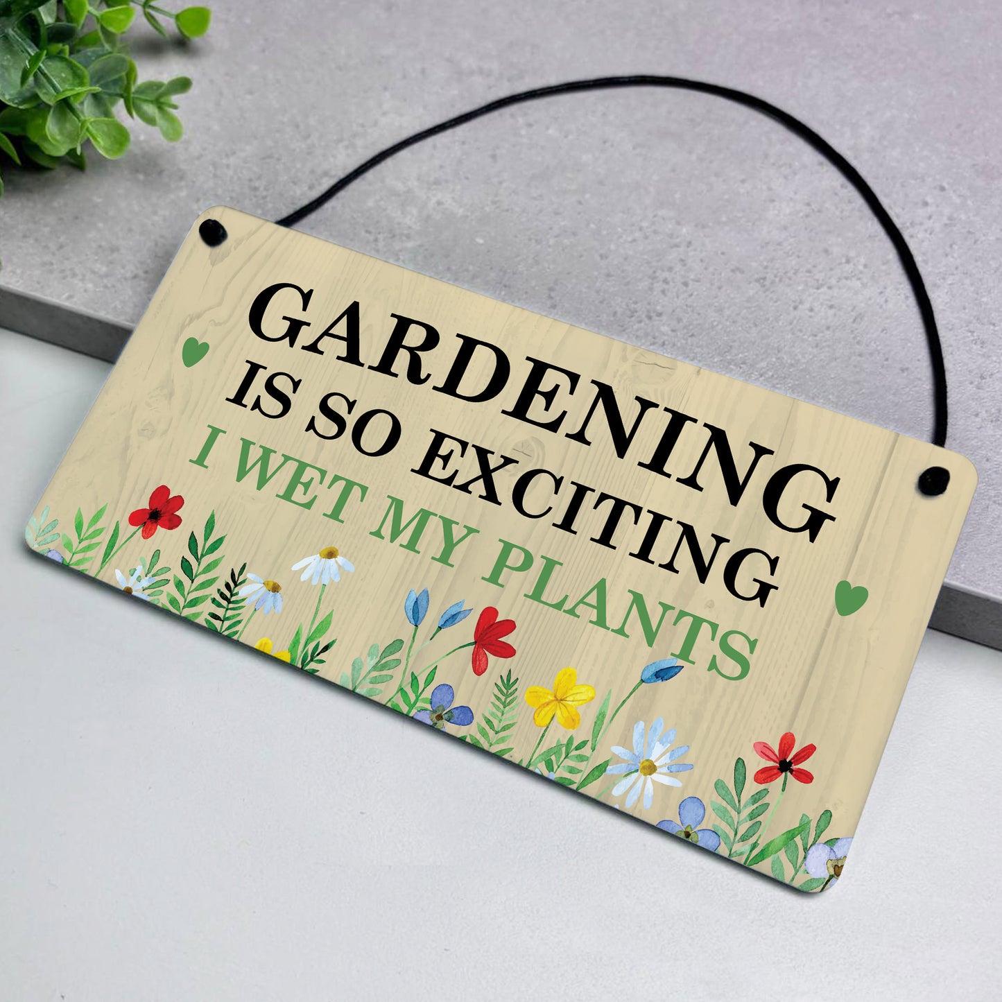 Funny Garden Plaque for Outside Garden Sign Gift For Him Her