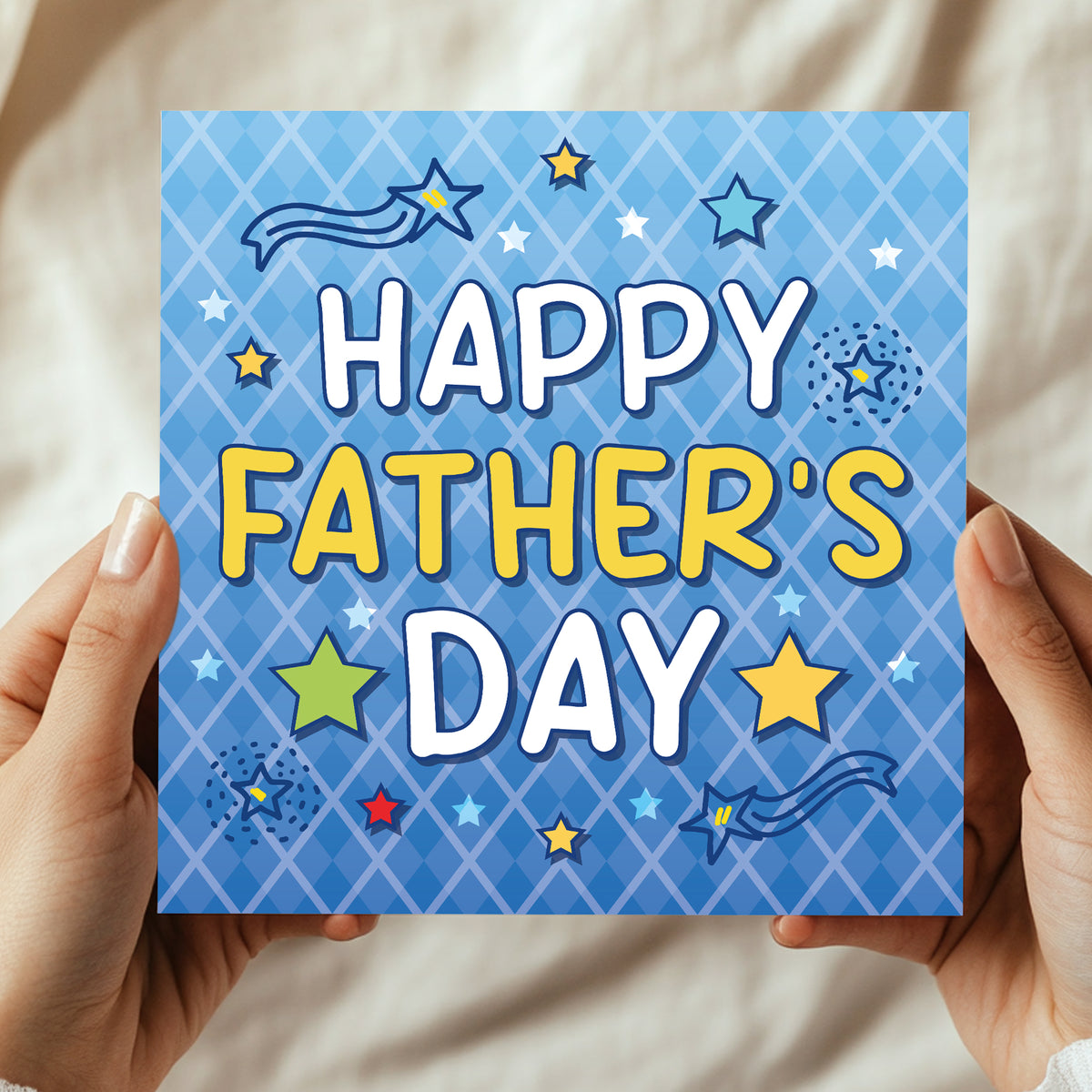 Fun Dad Card For Fathers Day With Envelope Colouful Card