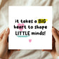 Thank You Card For Teacher With Kraft Envelope Big Heart