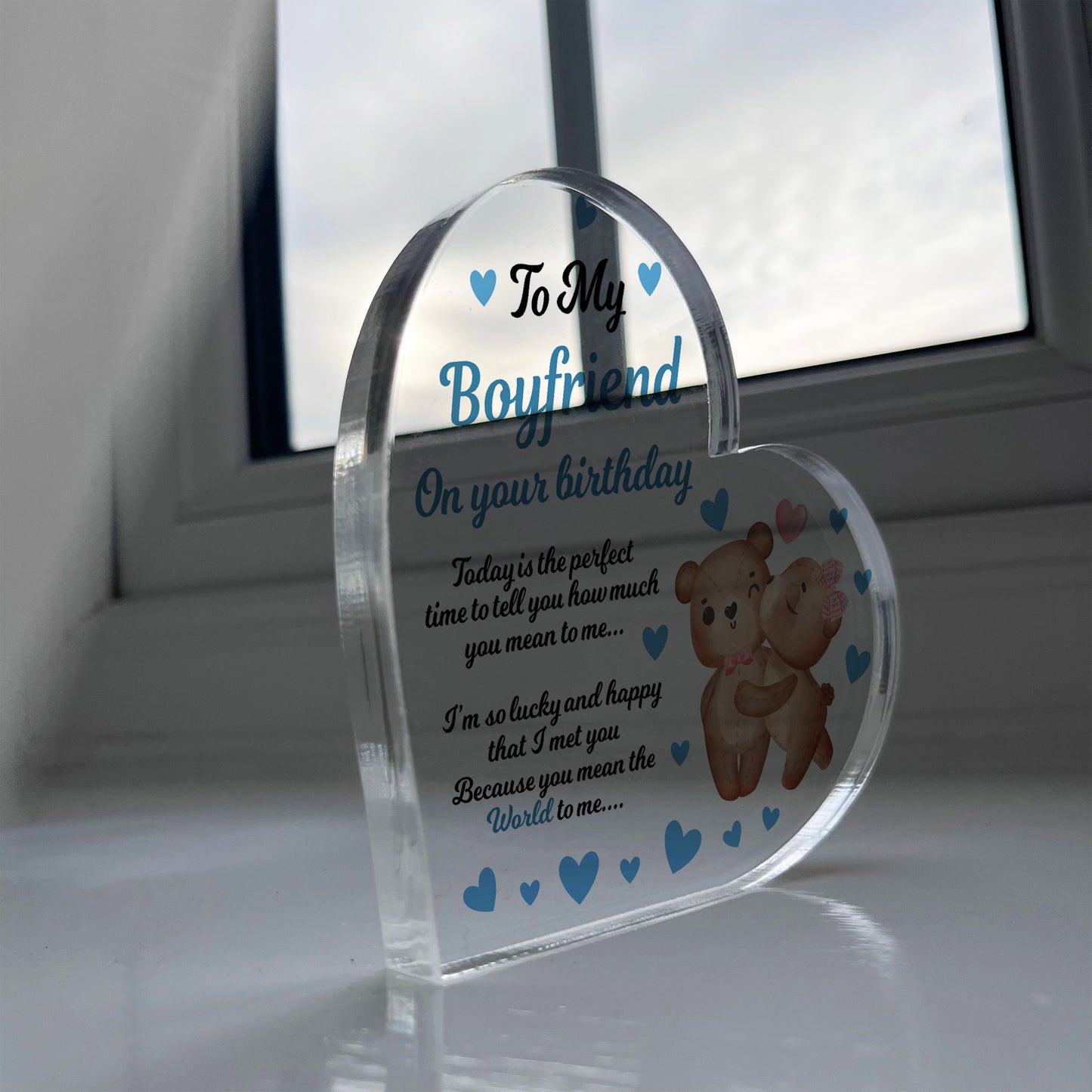 To My Boyfriend On Your Birthday Acrylic Plaque Birthday Gift