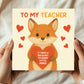 Teacher Appreciation Thank You Cards Thank You Greeting Card