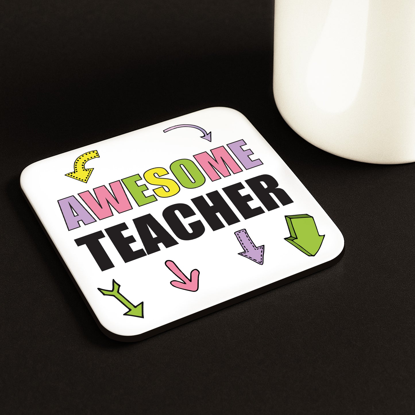 Gift For Teacher AWESOME TEACHER Coaster Teacher Appreciation