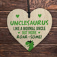 Funny Gift For Uncle Hanging Wood Heart Roar Some Uncle Novelty