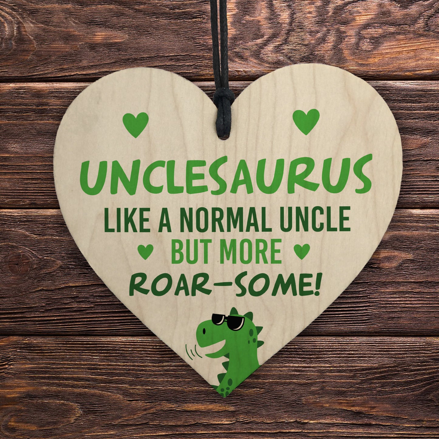 Funny Gift For Uncle Hanging Wood Heart Roar Some Uncle Novelty