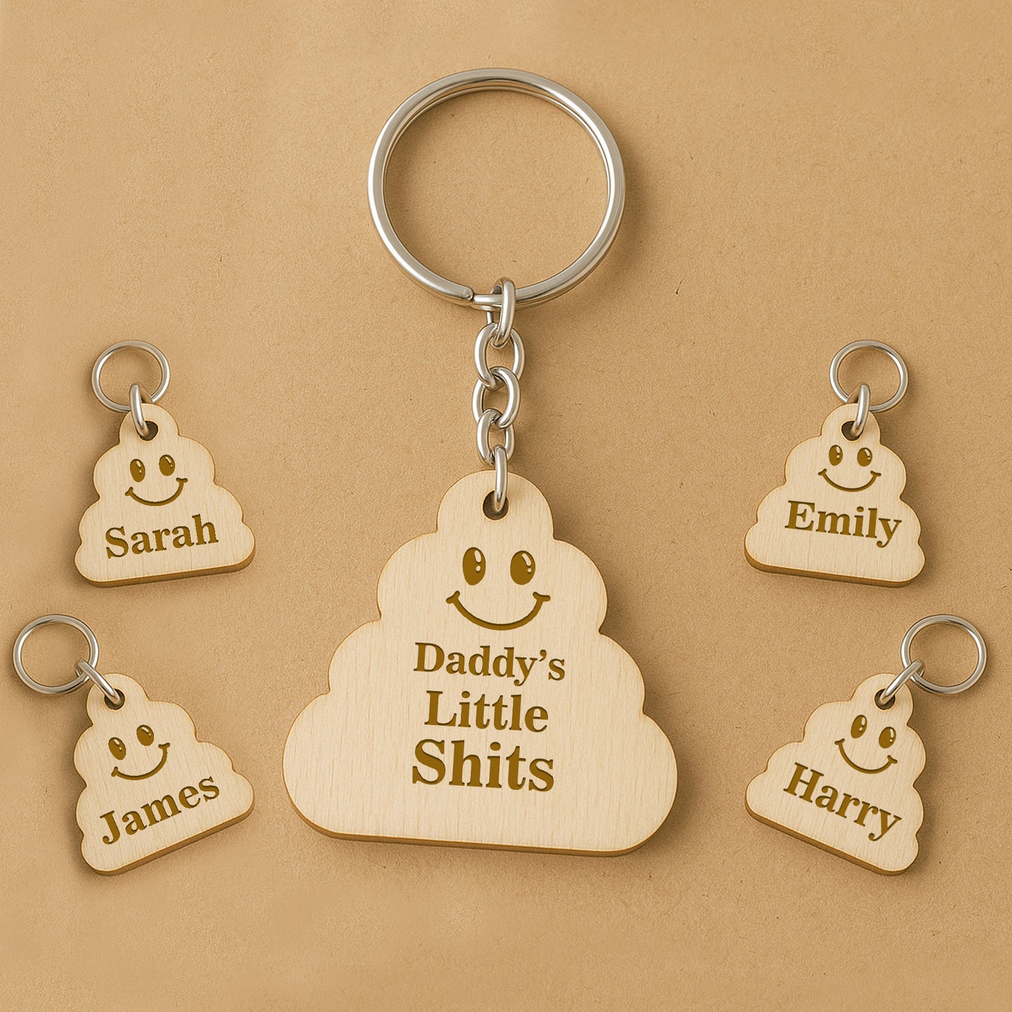 Personalised Fathers Day Gifts For Him Funny Engraved Keyring