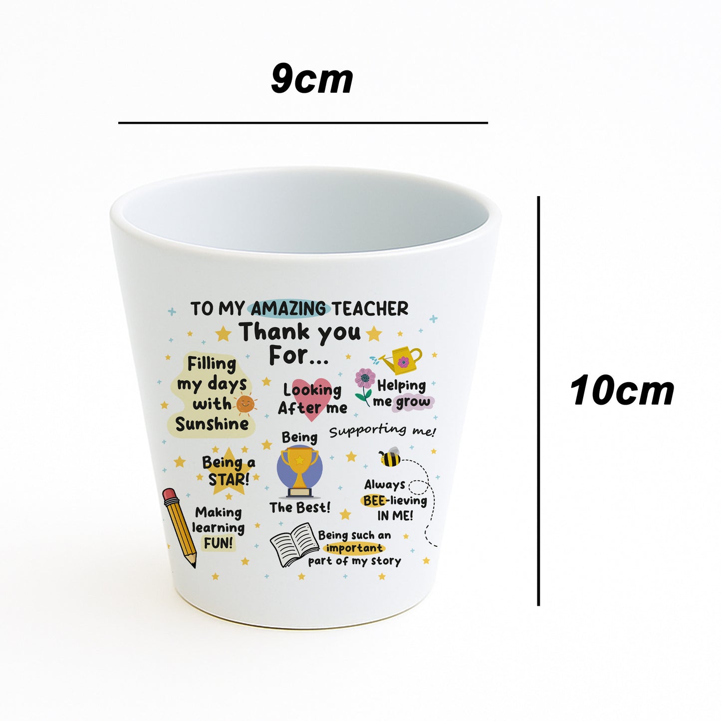 Thank You Gift For Teacher Plant Pot 10cm x 9cm Teacher Gift