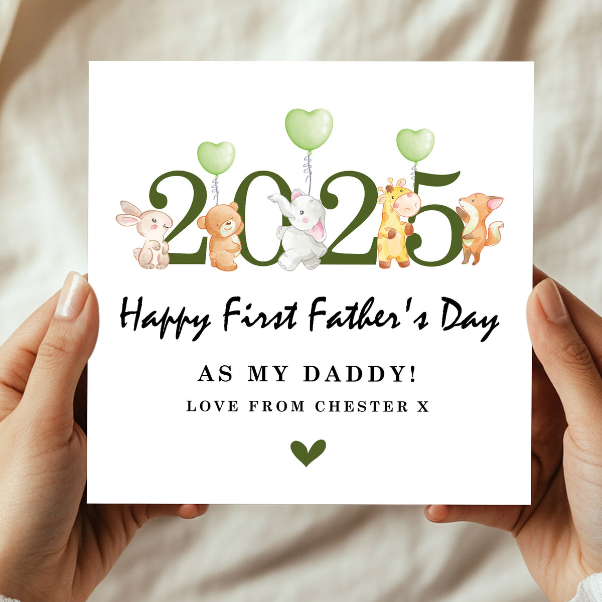 Personalised First Father's Day Card For New Dad Daddy 1st
