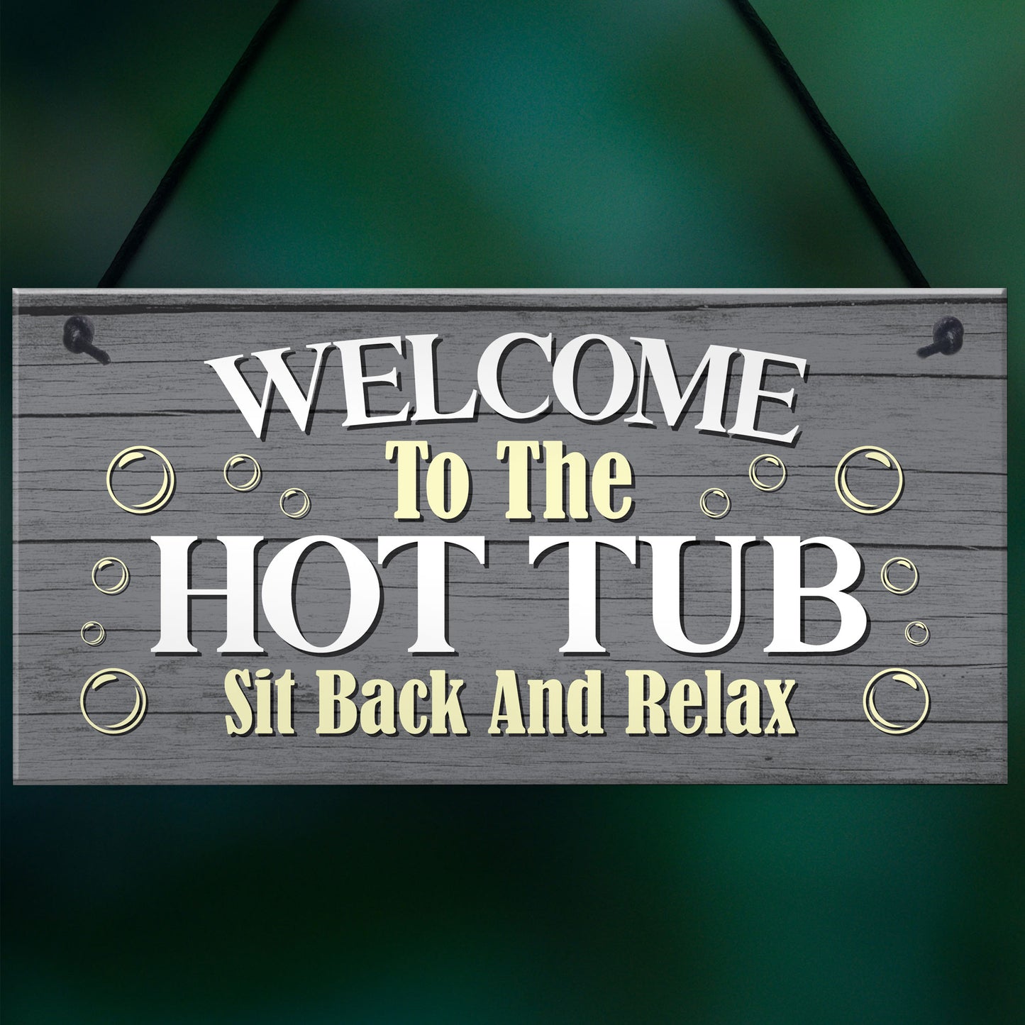 Hot Tub Welcome Sign Hot Tub Accessories For Garden Fence Shed