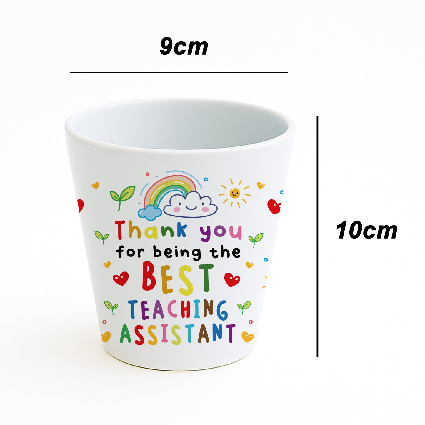 BEST TEACHING ASSISTANT GIFT Plant Pot 10cm x 9cm Thank You Gift