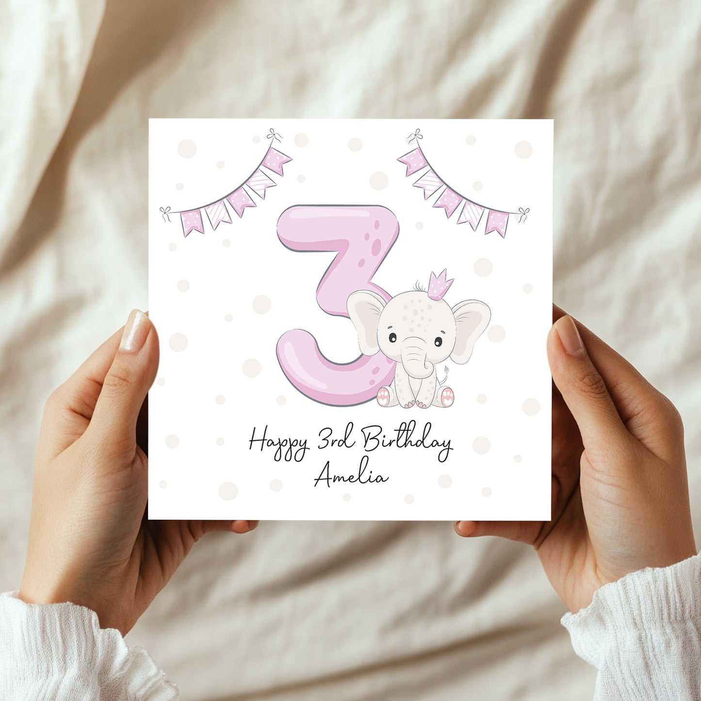 Personalised 3rd Birthday Card For Girl Daughter 3rd Birthday