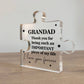 Grandad Puzzle Acrylic Plaque Gifts for Grandad Christmas