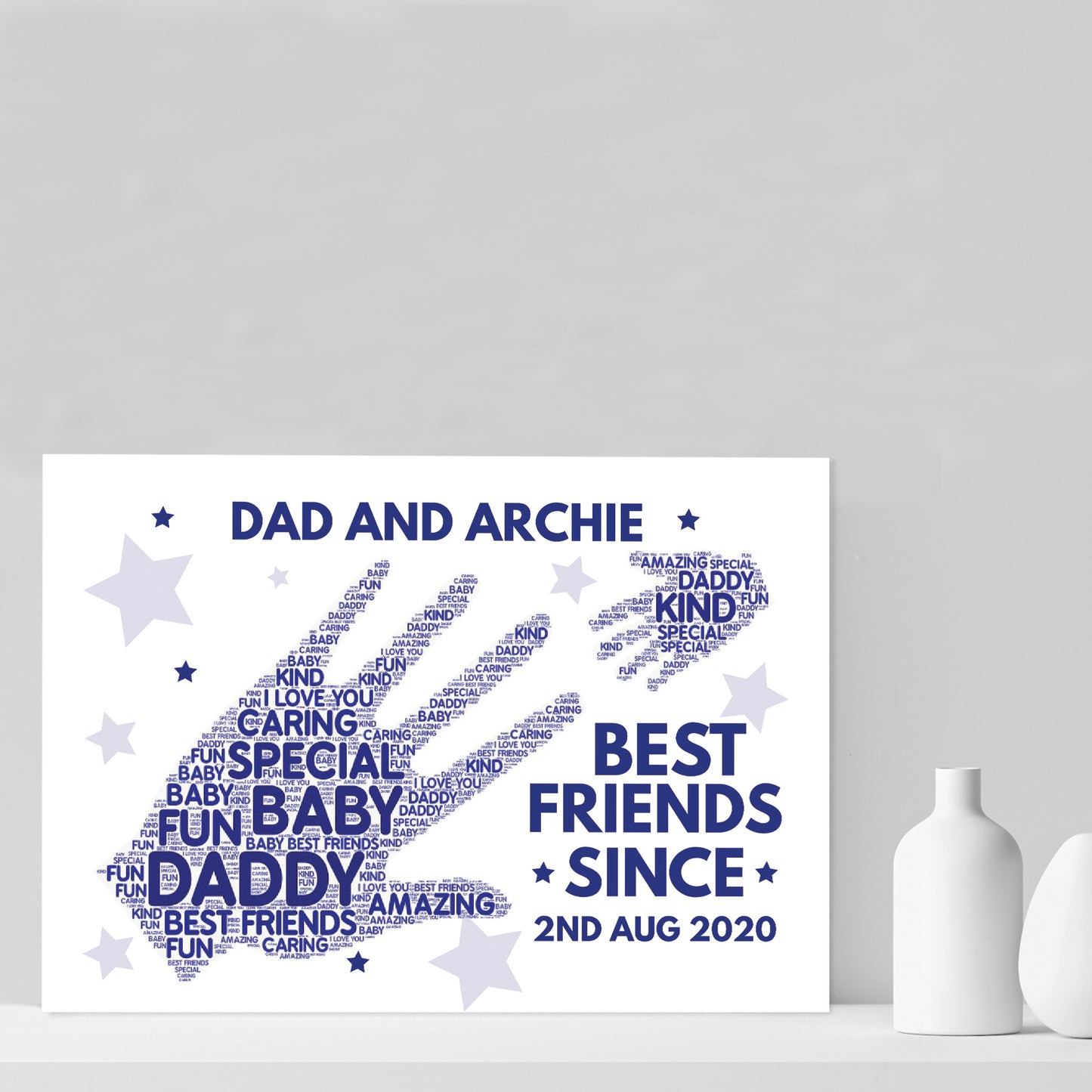 Personalised Dad Gift For Birthday Fathers Day Best Friend Print