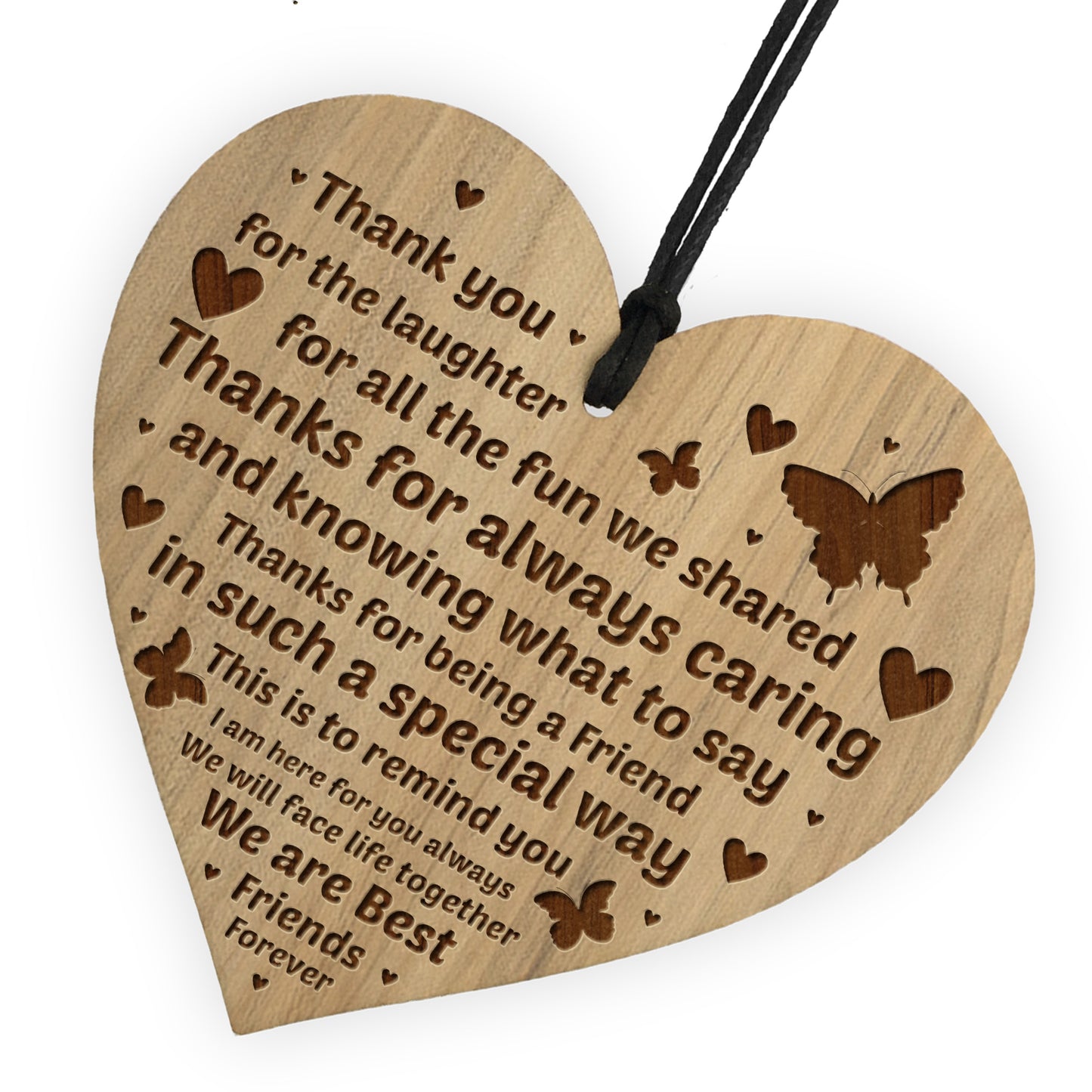 Friendship Gift Best Friend Plaque Shabby Chic Wood Heart