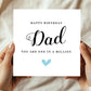 Happy Birthday Dad Card You Are One In A Million Card For Dad