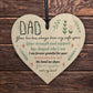 Dad Wooden Heart Keepsake Gift From Daughter Dad Gift