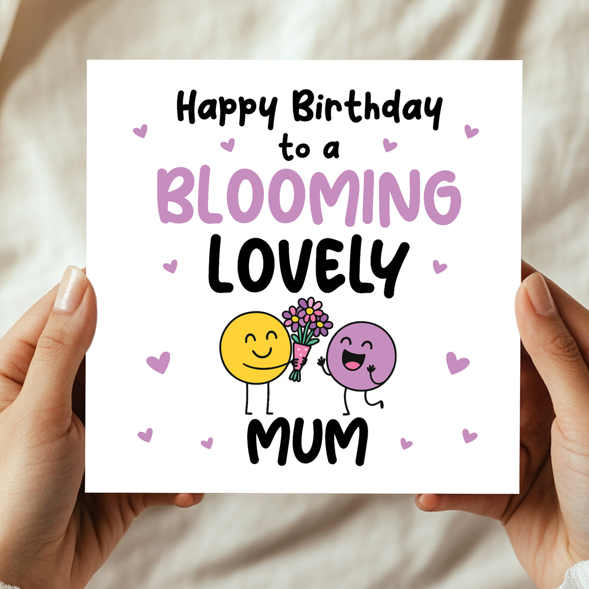 Happy Birthday Card For Mum Blooming Lovely Mum Kraft Envelope