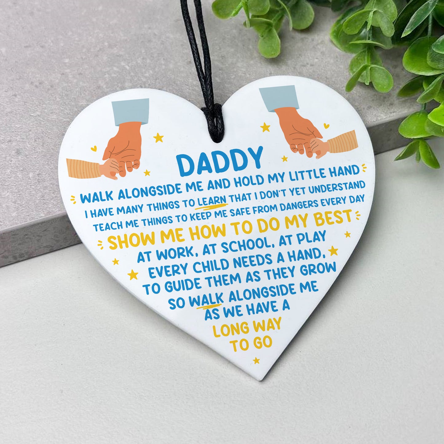 Gift For Daddy From Daughter Son Thank You Gift Acrylic Heart