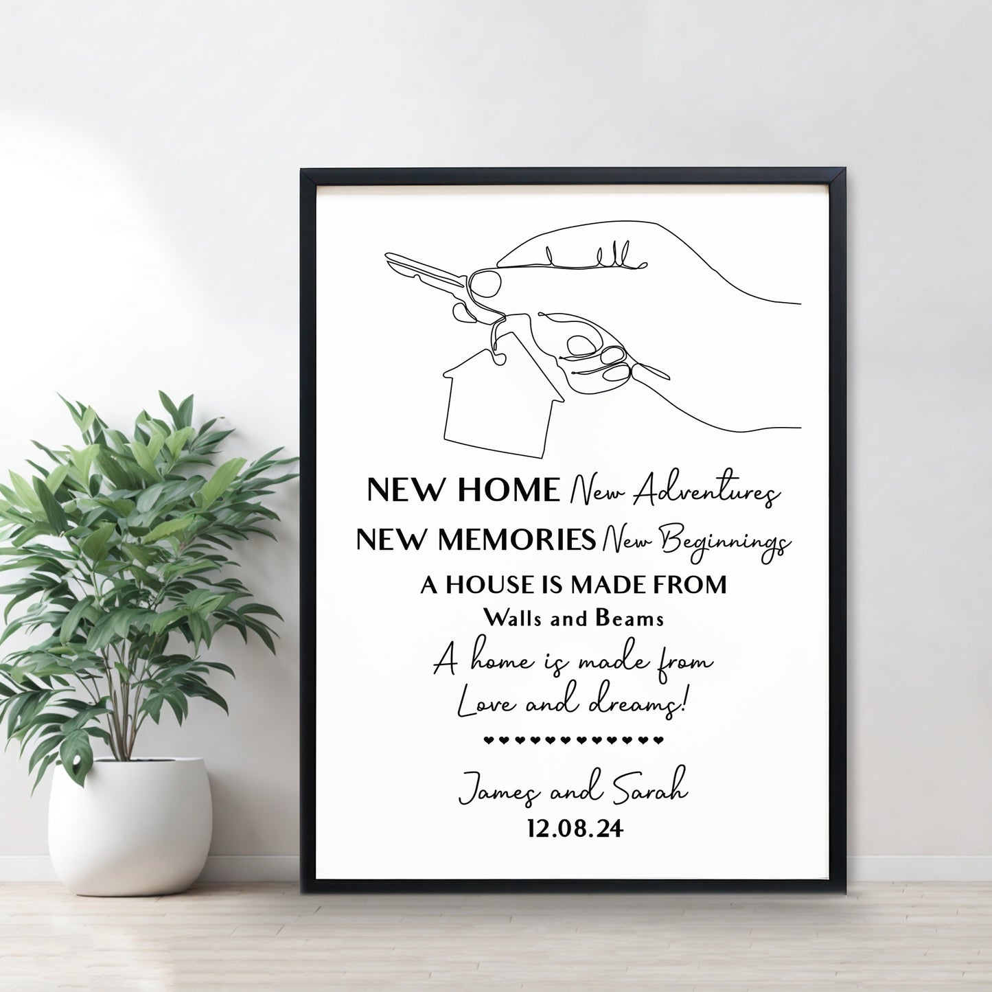 Personalised New Home New Adventures Memories Housewarming Gift