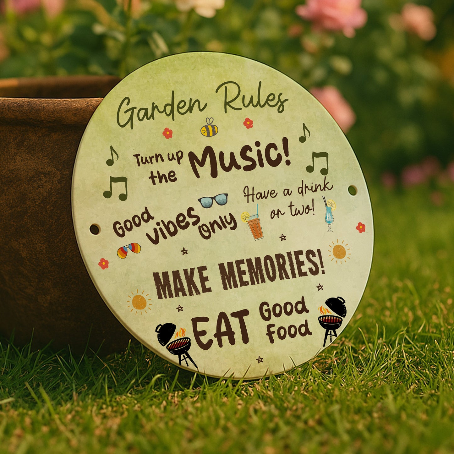 Garden Rules Wall Sign Garden Signs and Plaques Novelty Gift