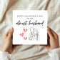 Fiance Valentine Card, Funny Almost Husband Valentines Card