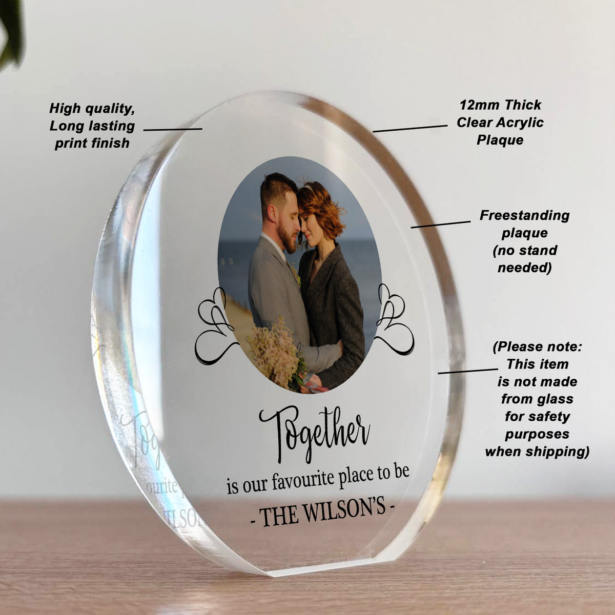 Gift For Couple On Anniversary Valentines Day Personalised Photo
