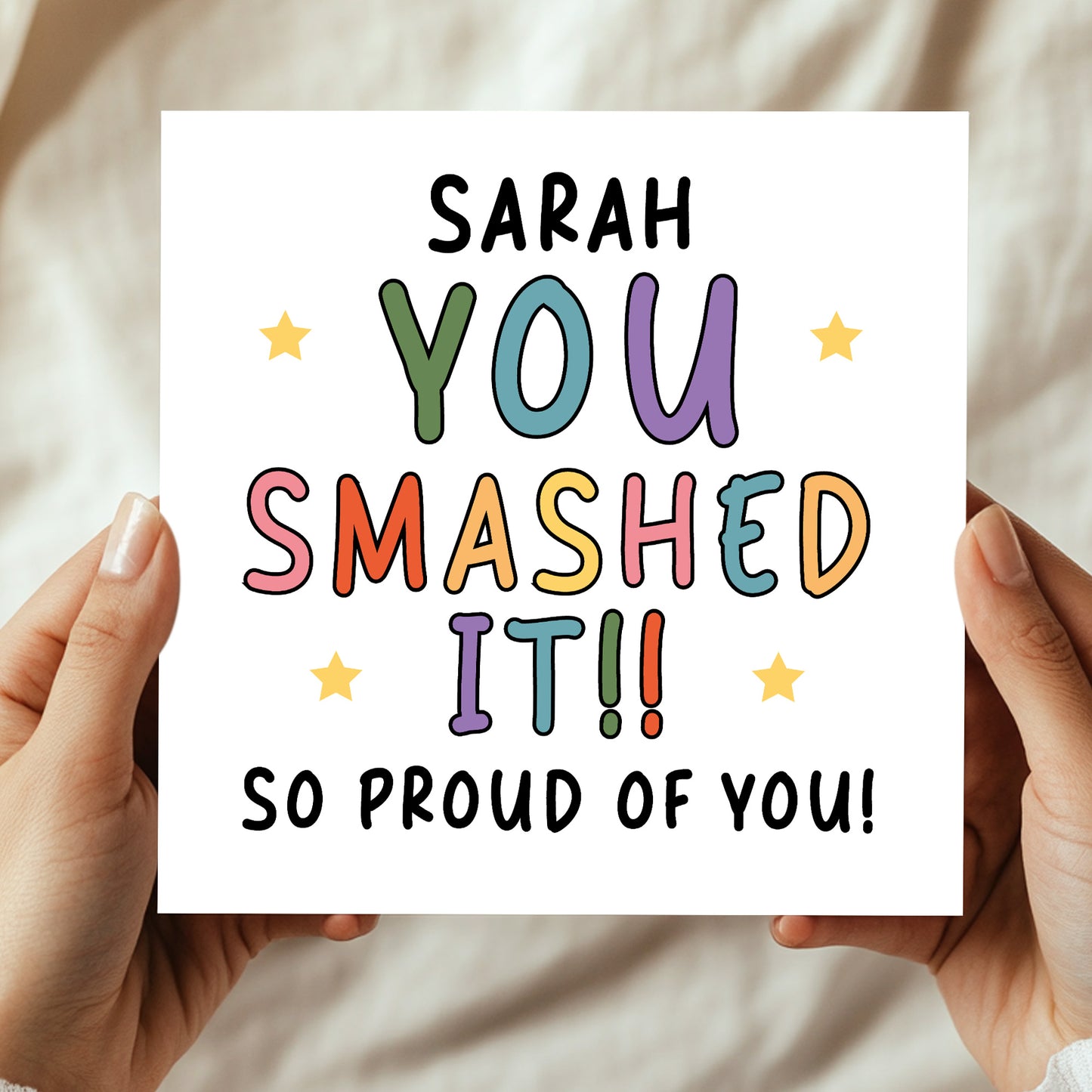 Personalised So Proud of You Card Passed GCSEs A-Levels Results