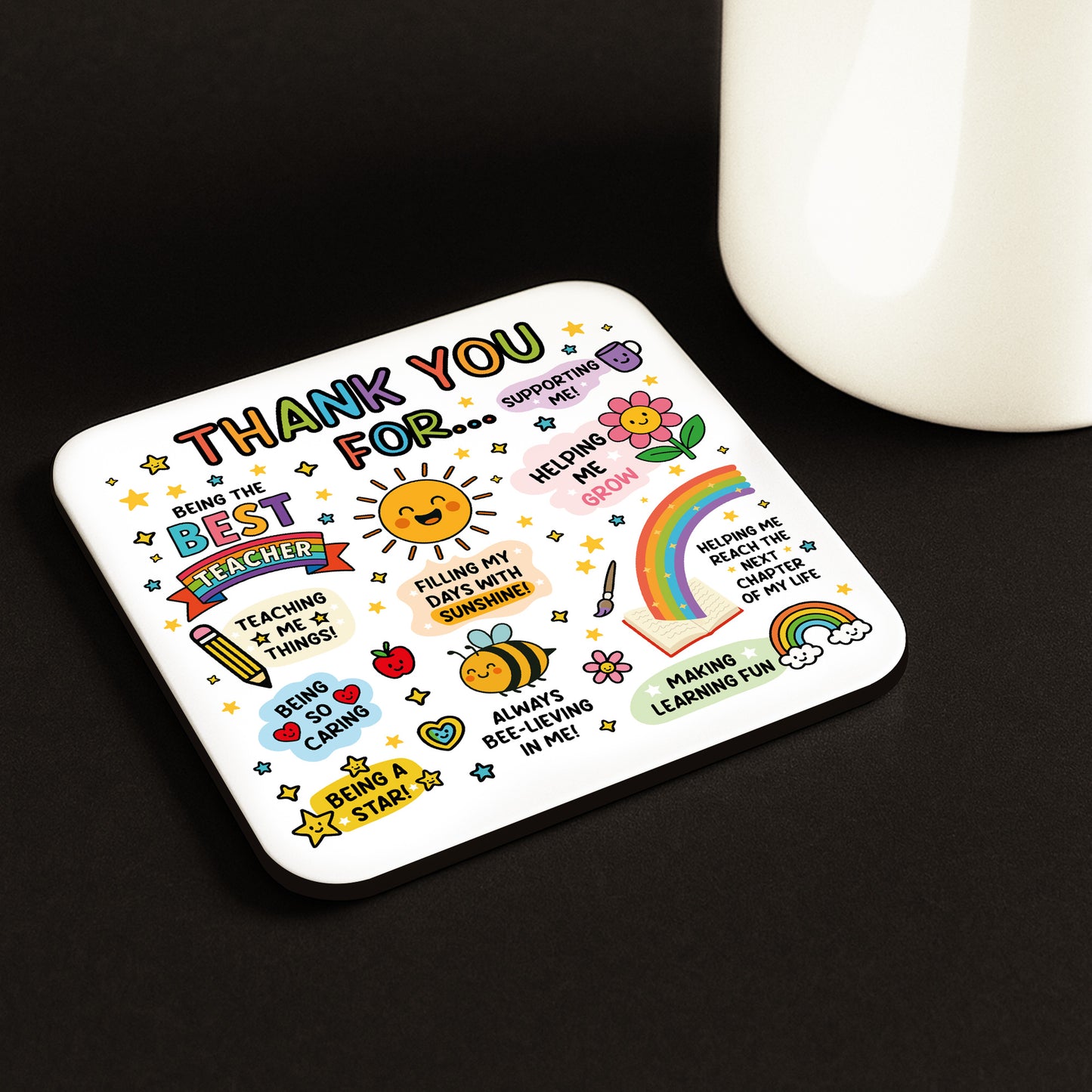 Teacher Thank You Coaster Teacher Appreciation Gift For Women