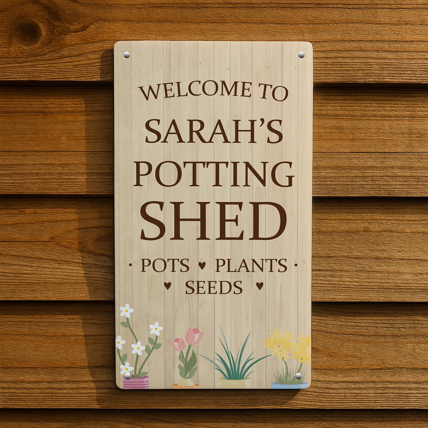 Personalised Potting Shed Sign For Garden Summerhouse Greenhouse
