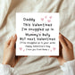 Valentines Card From Bump Daddy To Be Valentines Card