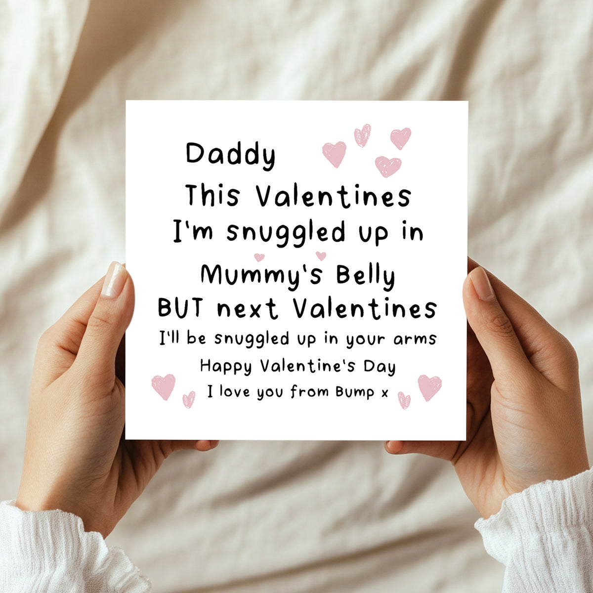 Valentines Card From Bump Daddy To Be Valentines Card