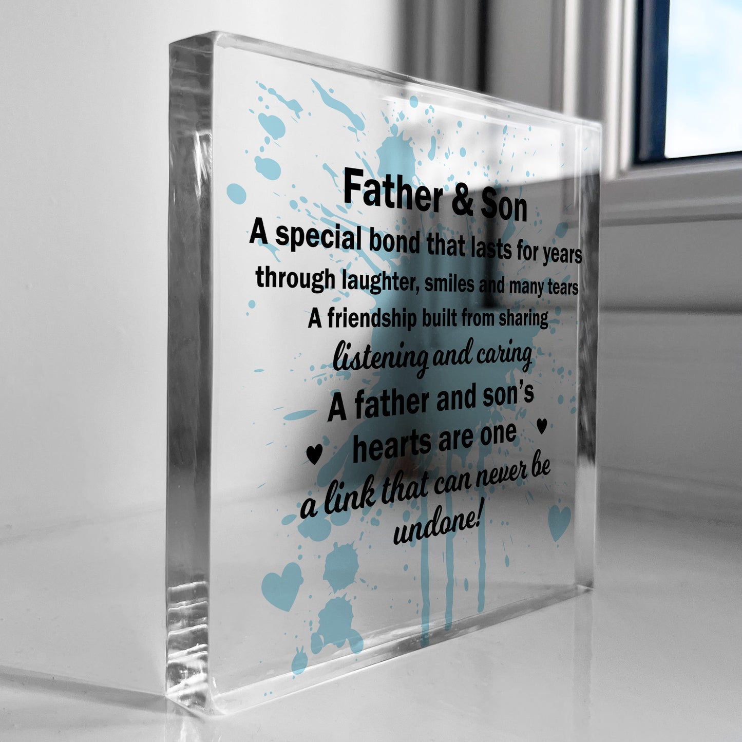 Father and Son Plaque Dad and Son Gifts Fathers Day Gift for Dad