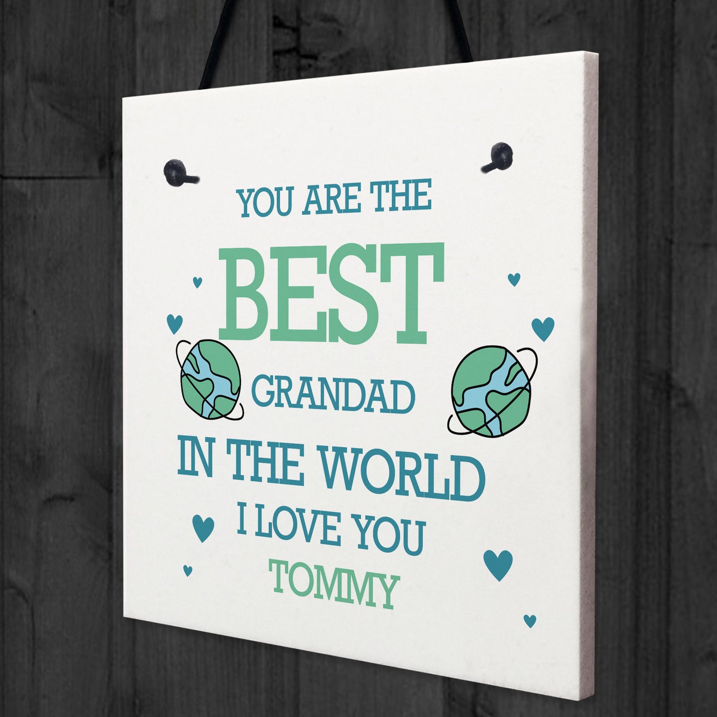 Best Grandad Personalised Plaque Gift For Birthday Fathers Day