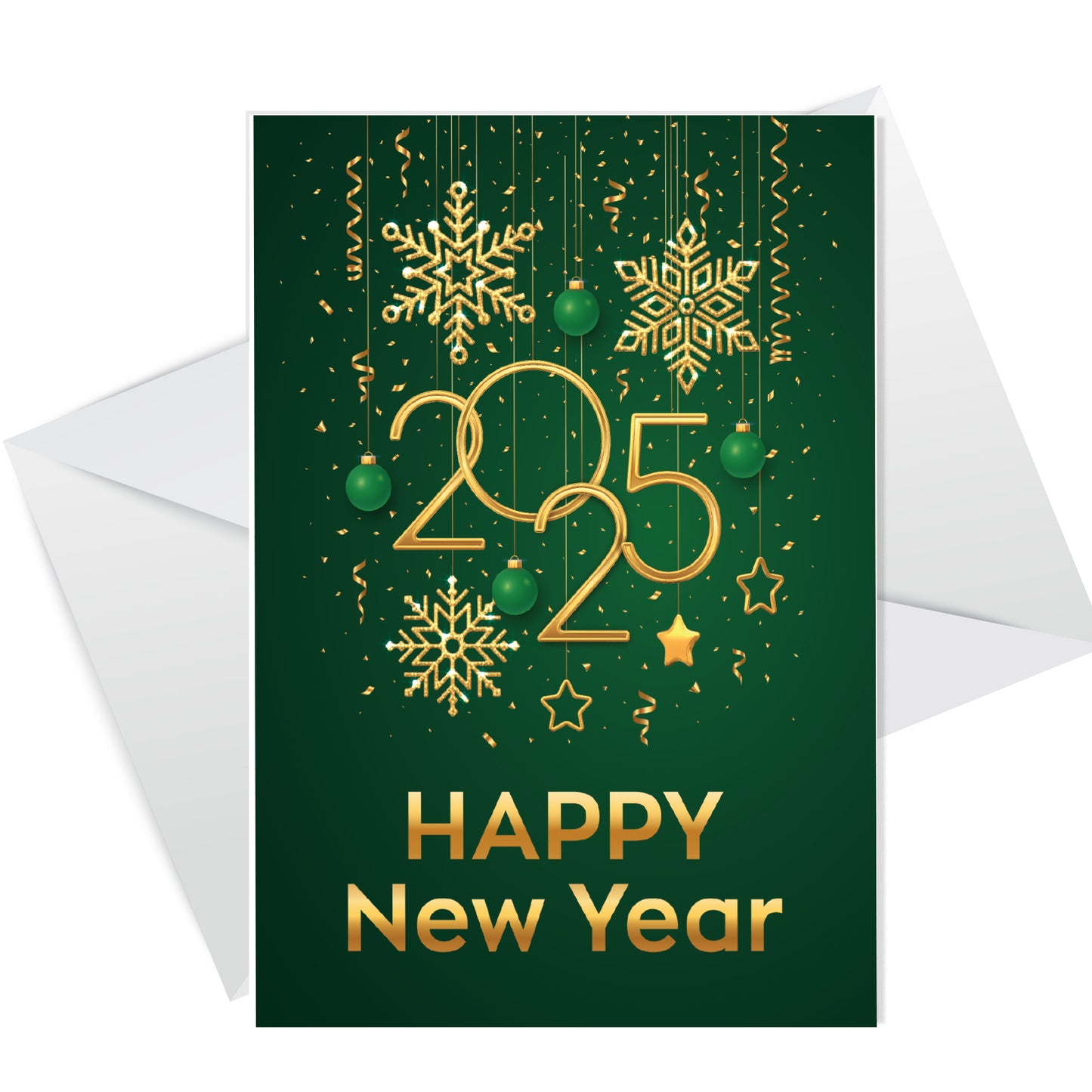 Happy New Year 2025 Cards Pack of 6 New Year Greeting Cards