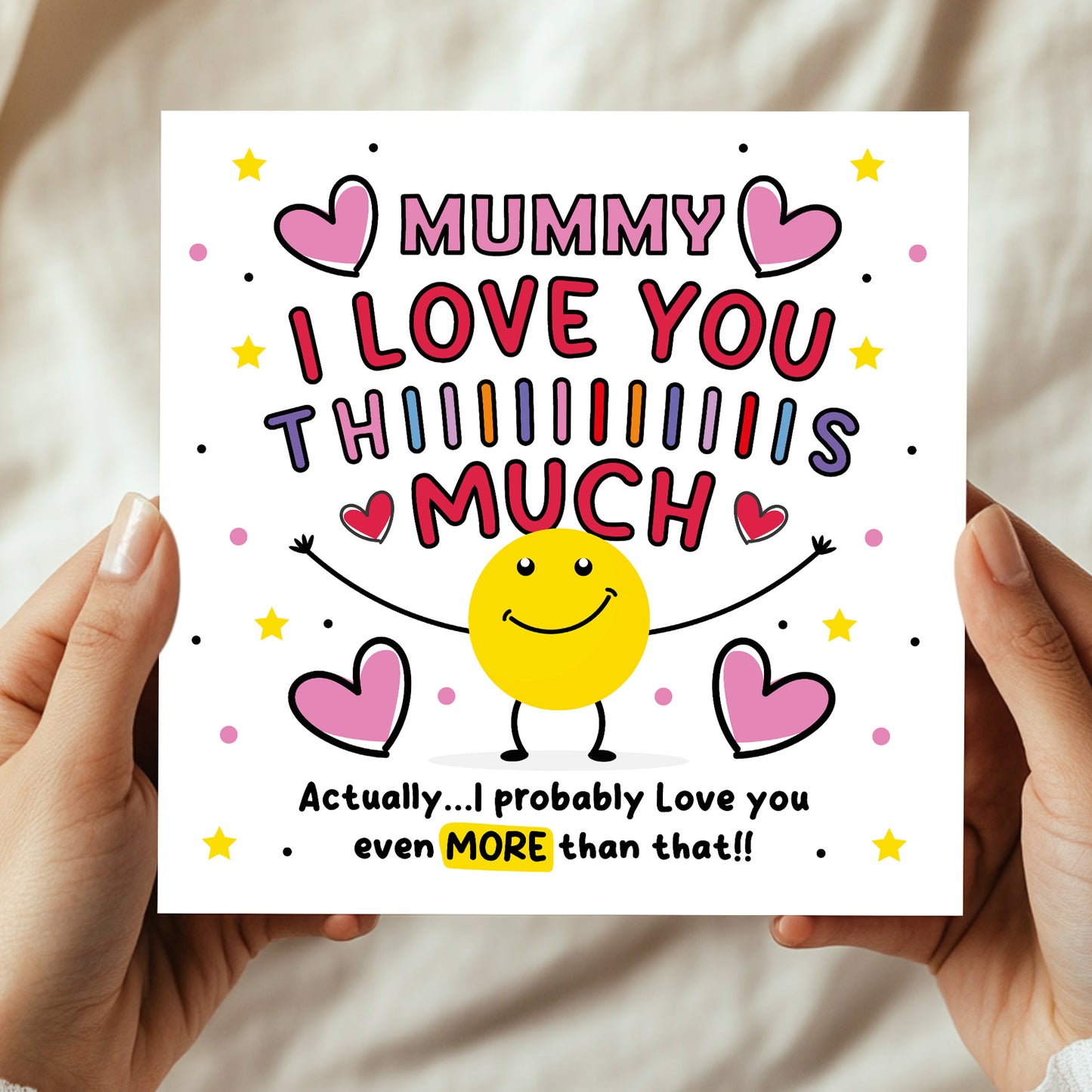 Card For Best Mummy I Love You This Much Mummy Birthday Card