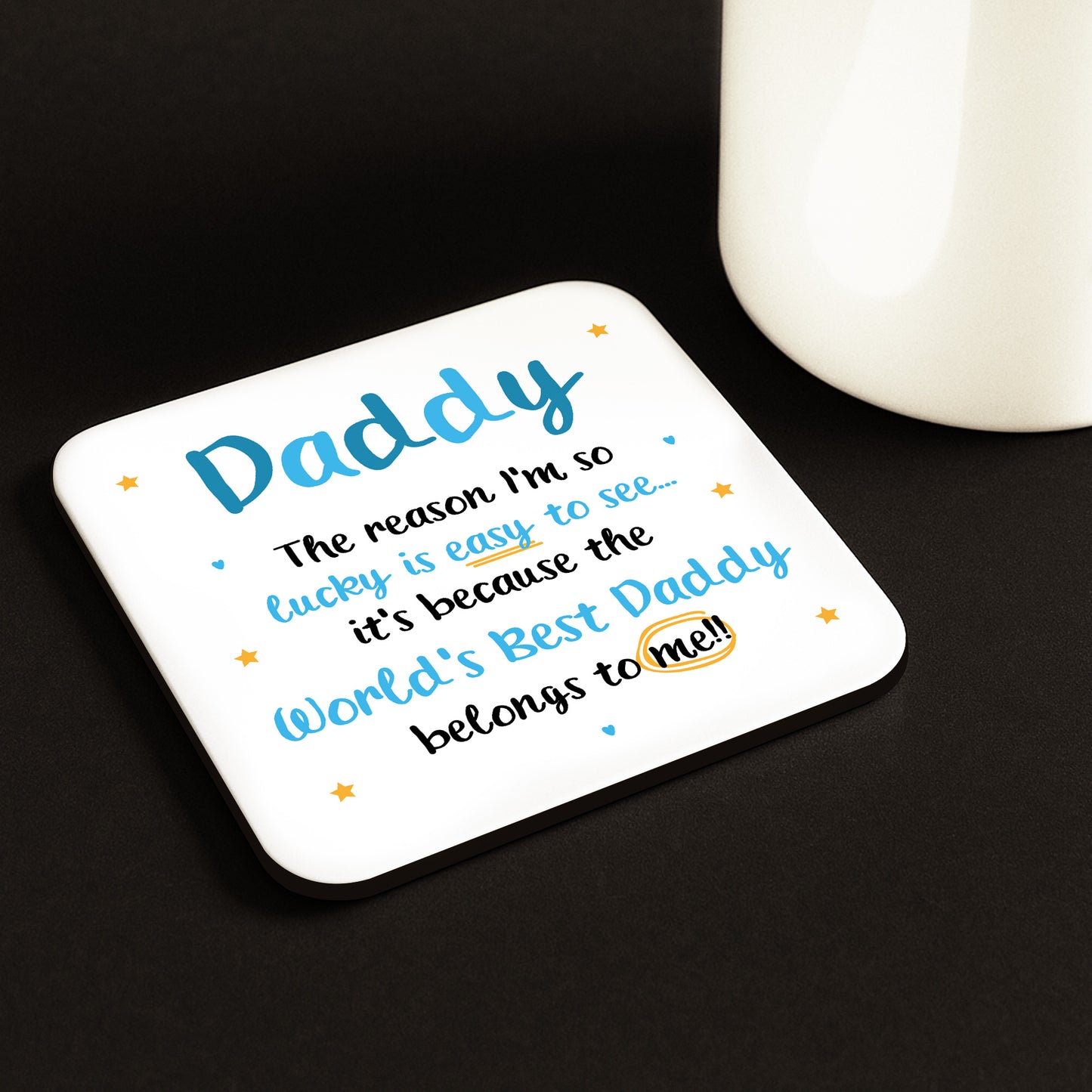 Gifts For Daddy DADDY COASTER Daddy Birthday Gift For Christmas