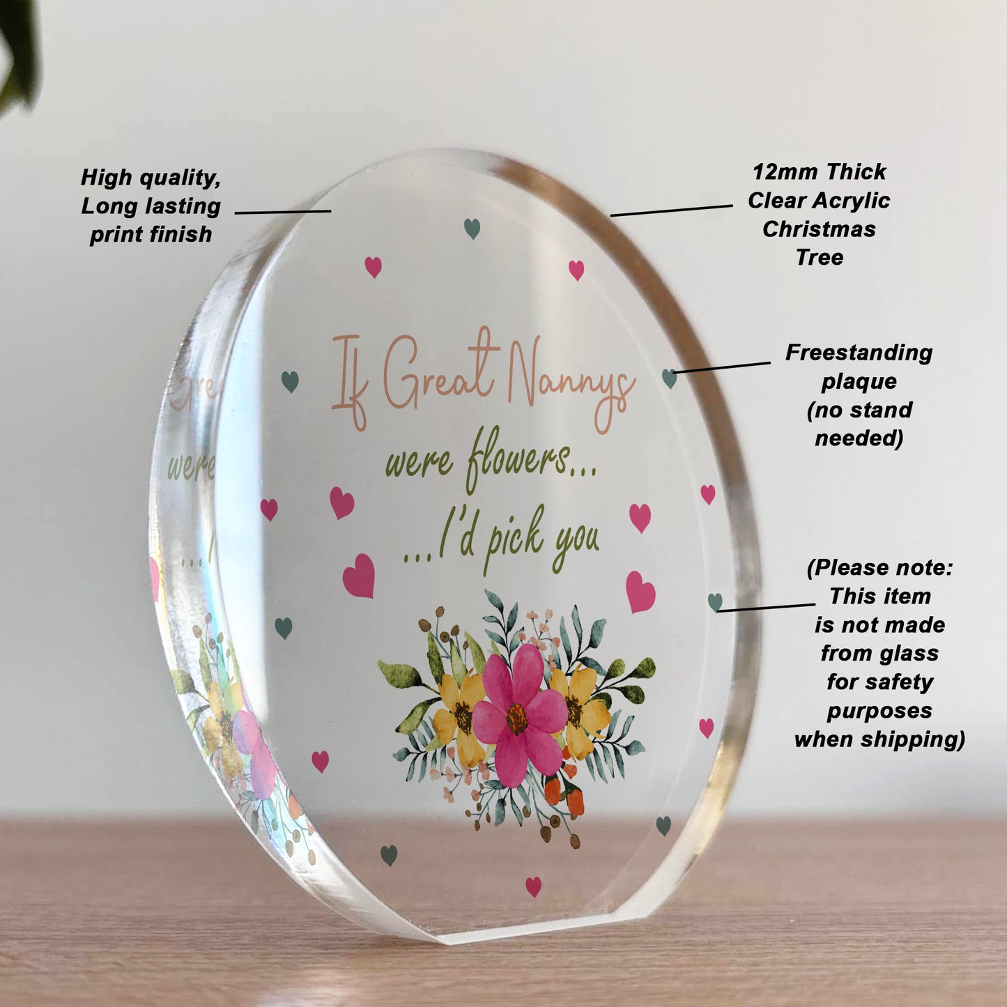 Great Nanny Gift Acrylic Plaque Id Pick You Great Nanny Birthday