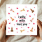Funny Rude Anniversary Card For Wife Girlfriend Kraft Envelope