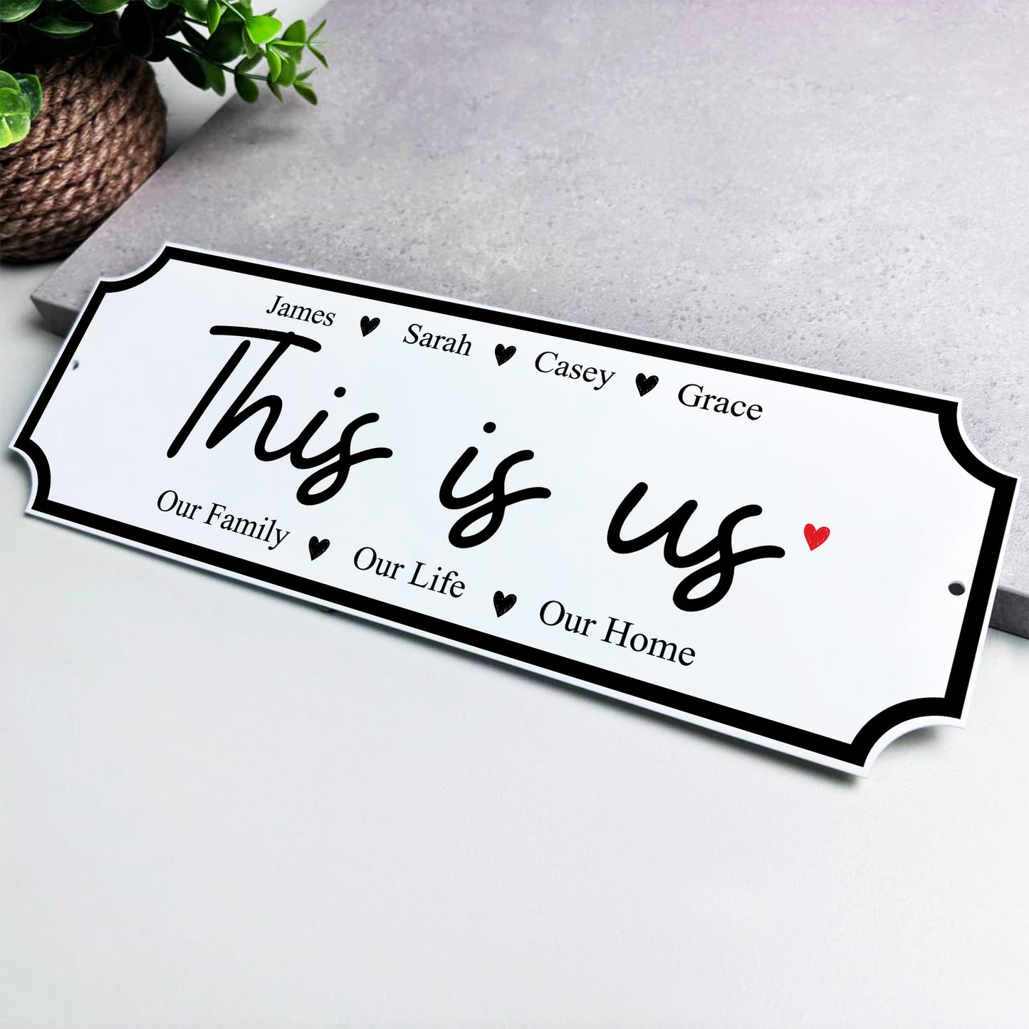 Personalised Family Sign THIS IS US Personalised Street Sign