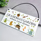 Grandmas Garden Sign For Outside Hanging Shed Plaque Yard