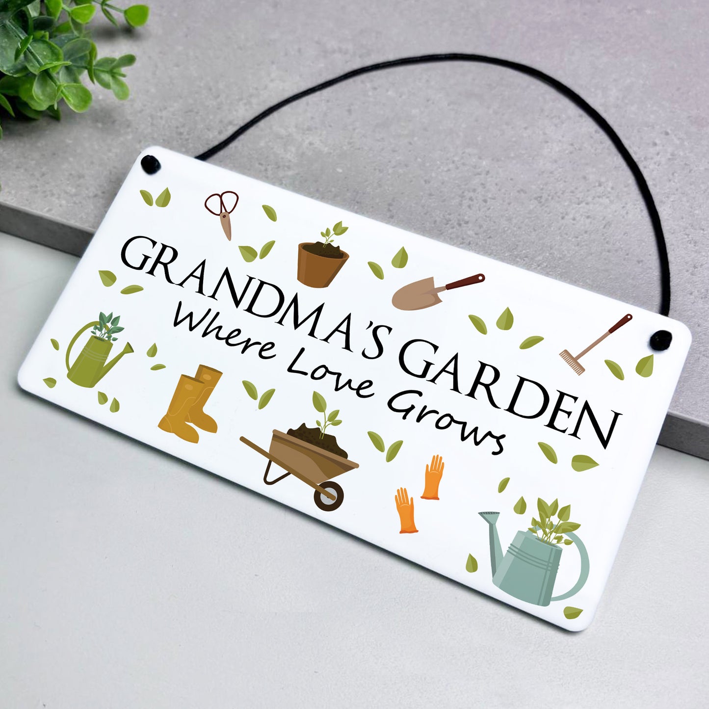 Grandmas Garden Sign For Outside Hanging Shed Plaque Yard