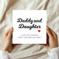 Valentines Card For Daddy Valentine Card Daddy Daughter Card
