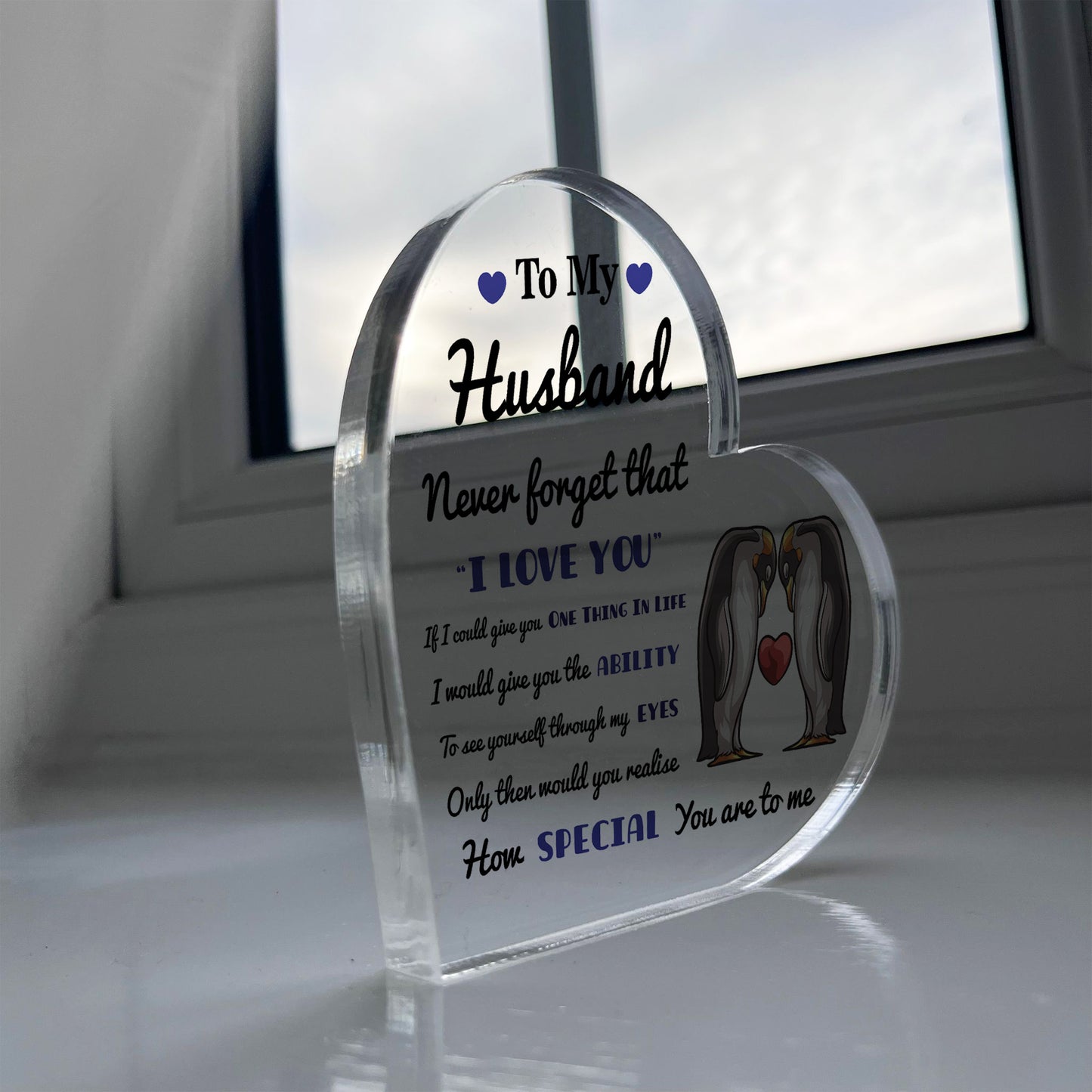 Never Forget That I Love You Gift For Husband Acrylic Plaque