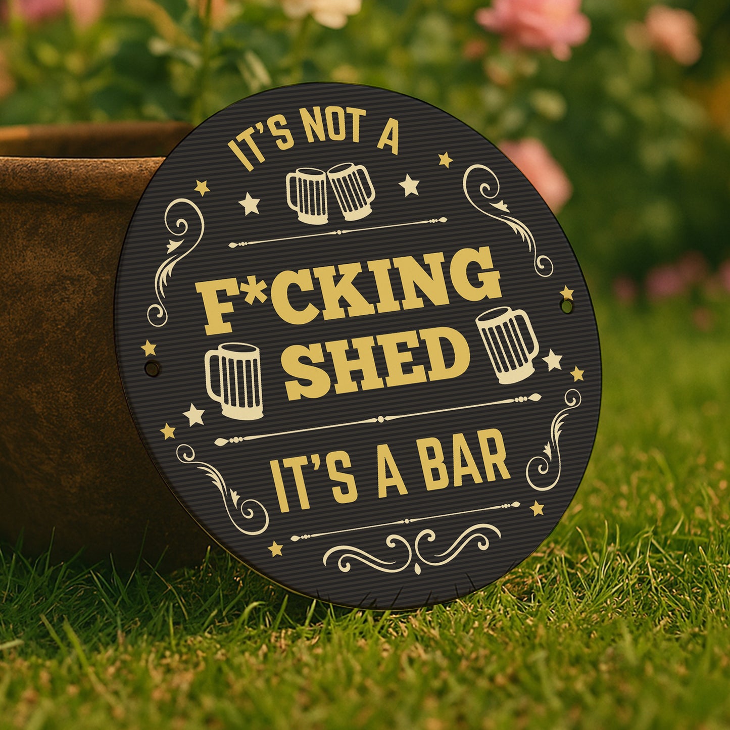 Funny Rude Bar Sign ITS A BAR Sign Wall Mounted Sign Man Cave