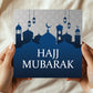 Hajj Mubarak Blessings Card Dua Kaaba Muslim Islamic Cards