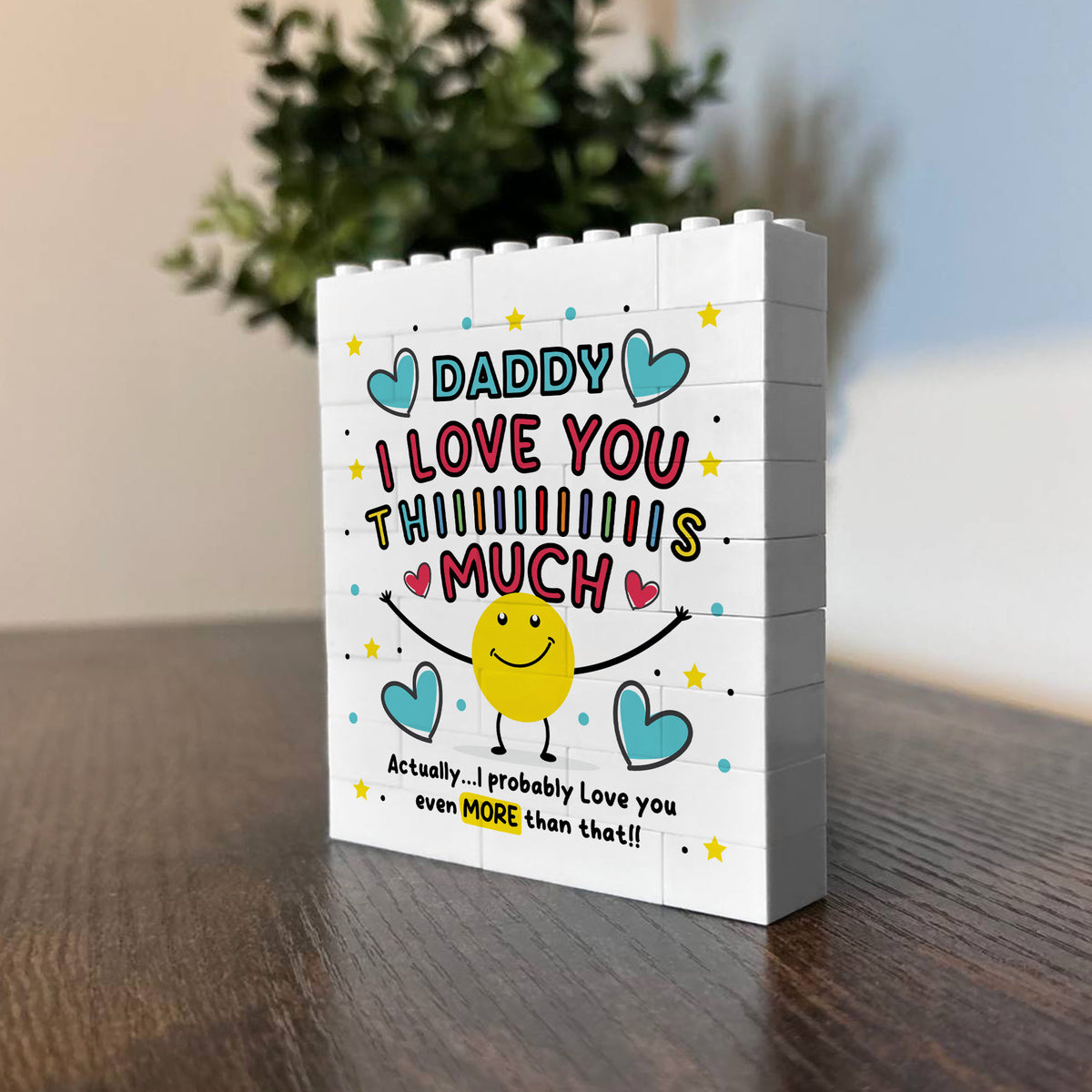 Daddy Gift Building Block Puzzle Gift Love You This Much Gift