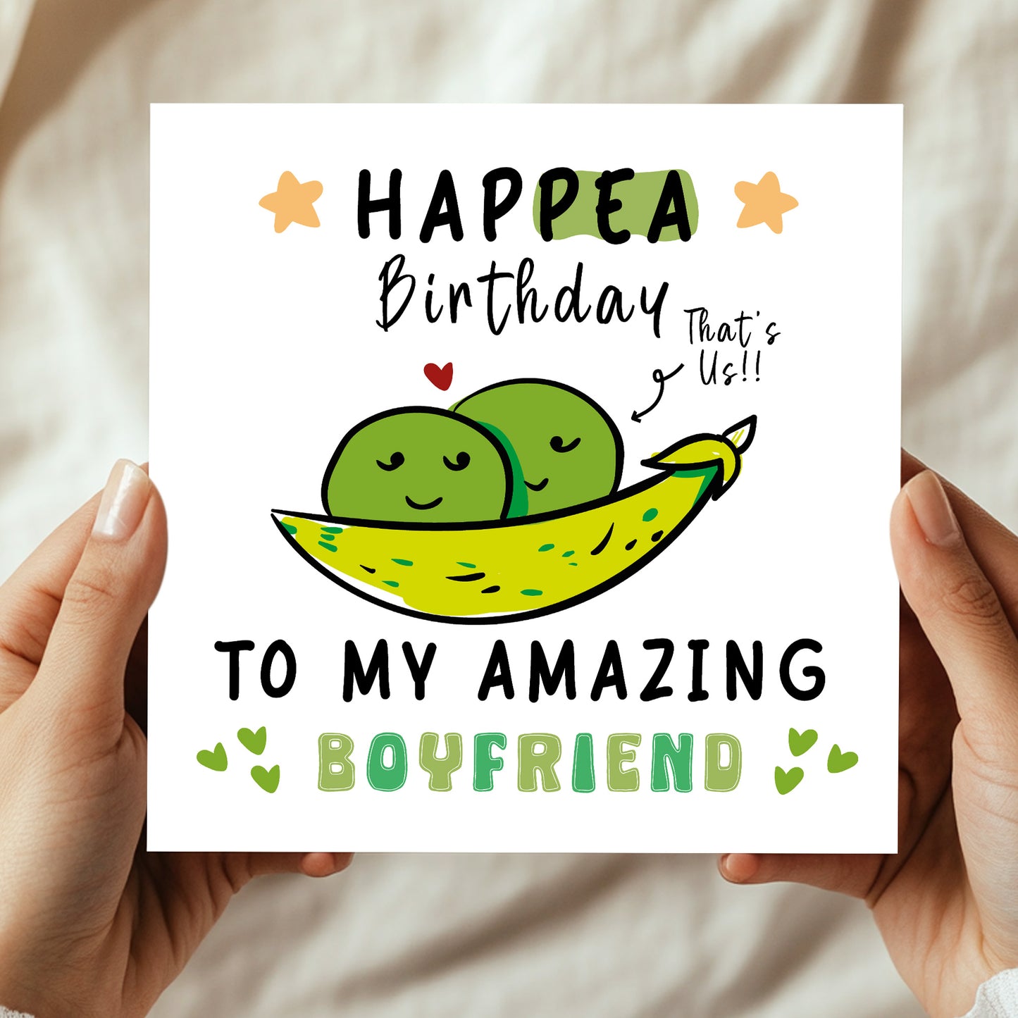 Funny Happy Birthday Card For Boyfriend With Kraft Envelope