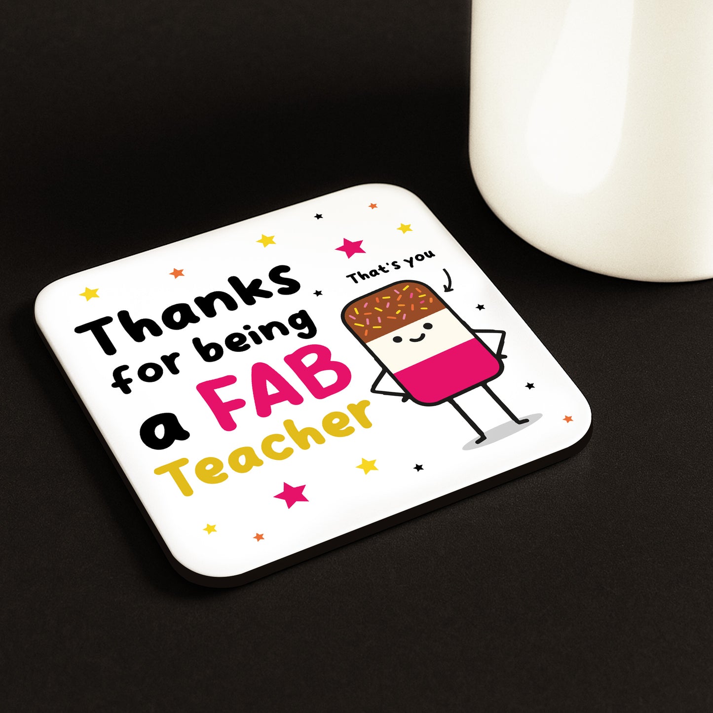 Teacher Coaster Thank You Gift FAB Teacher Appreciation Gift