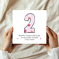 2nd Wedding Anniversary Card With Envelope 2nd Anniversary Card